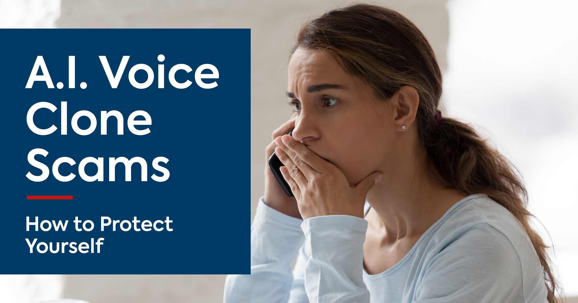 Woman on the phone looking concerned