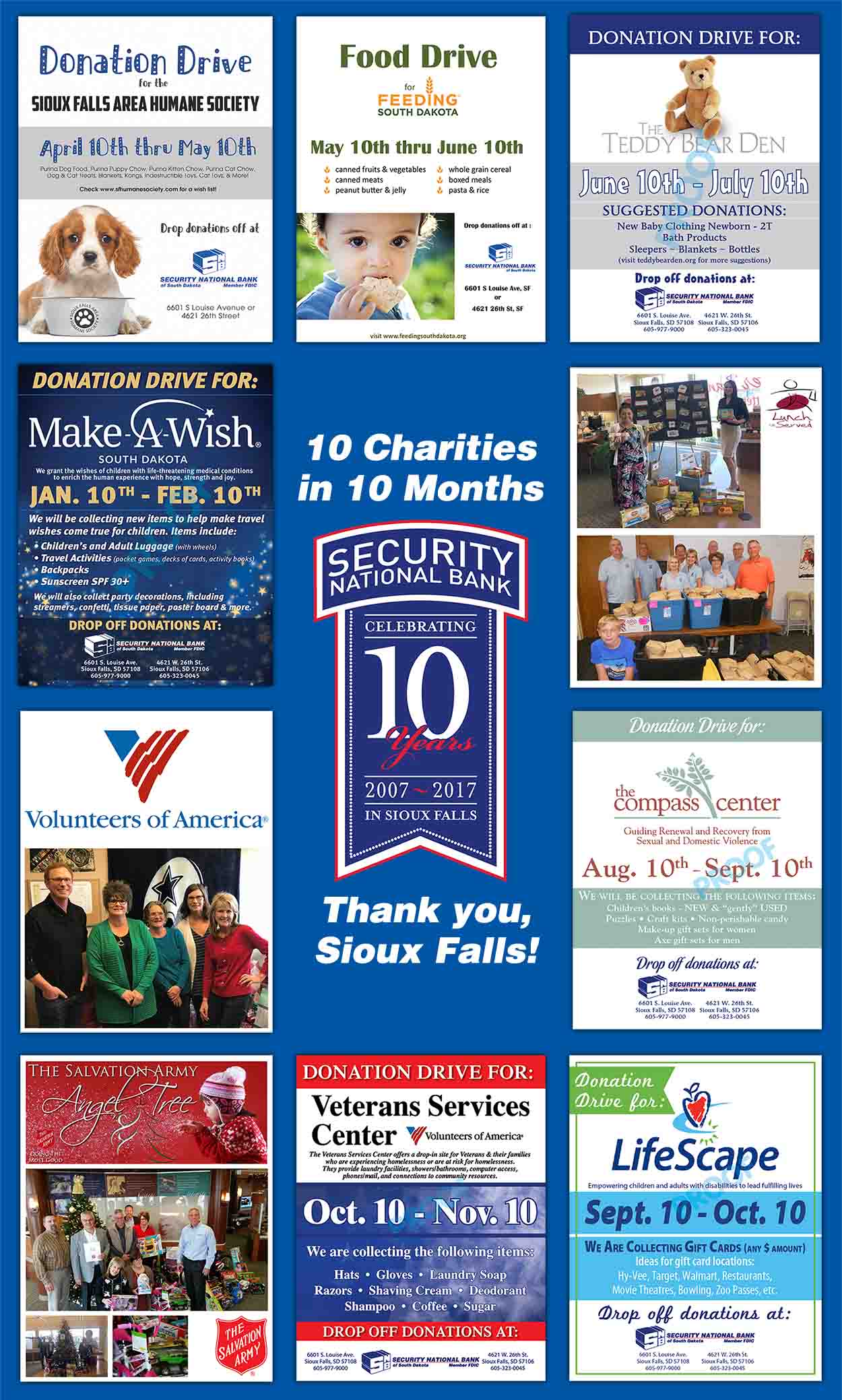 10 Charities in 10 months